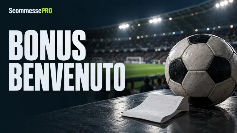 Un pallone e una ricevuta per la guida ai bonus di benvenuto.