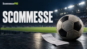 Scommesse sportive: un pallone accanto a una ricevuta senza marchi.
