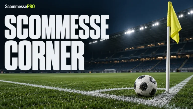 Un pallone accanto all’arco del calcio d’angolo per la guida ai corner.