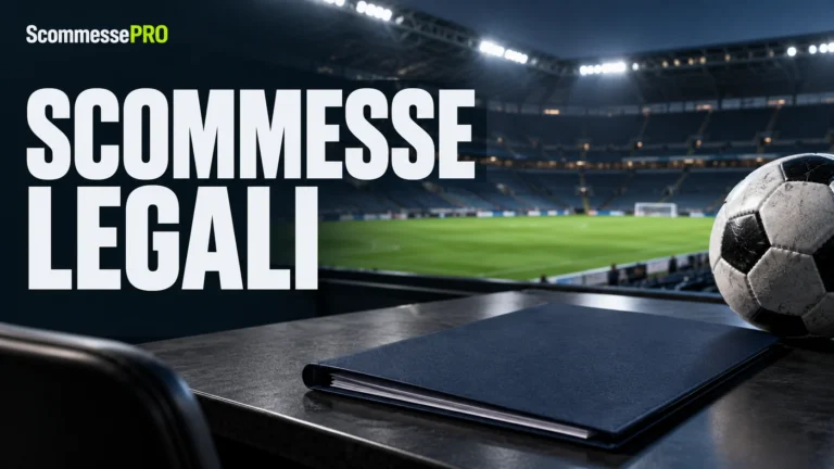 Una cartella e un pallone per la guida alle scommesse legali.