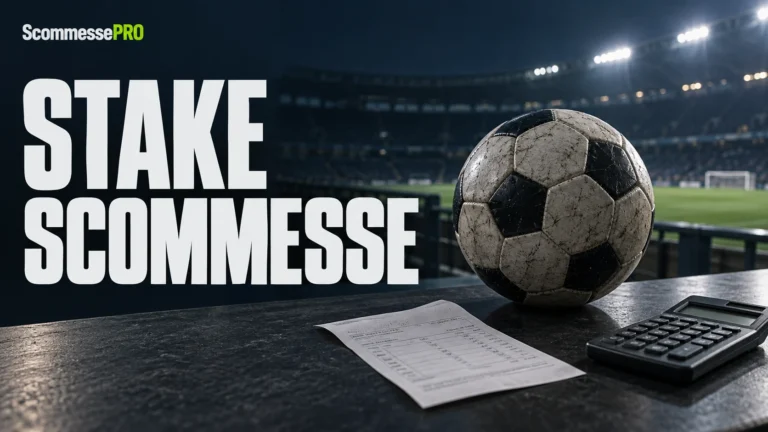 Un pallone, una ricevuta e una calcolatrice per la guida allo stake.