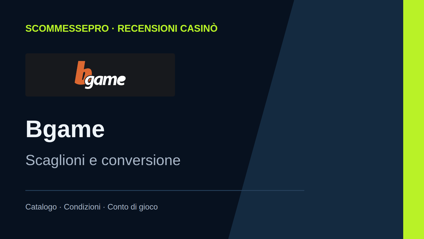 Bgame casinò: recensione dei bonus e dei prelievi