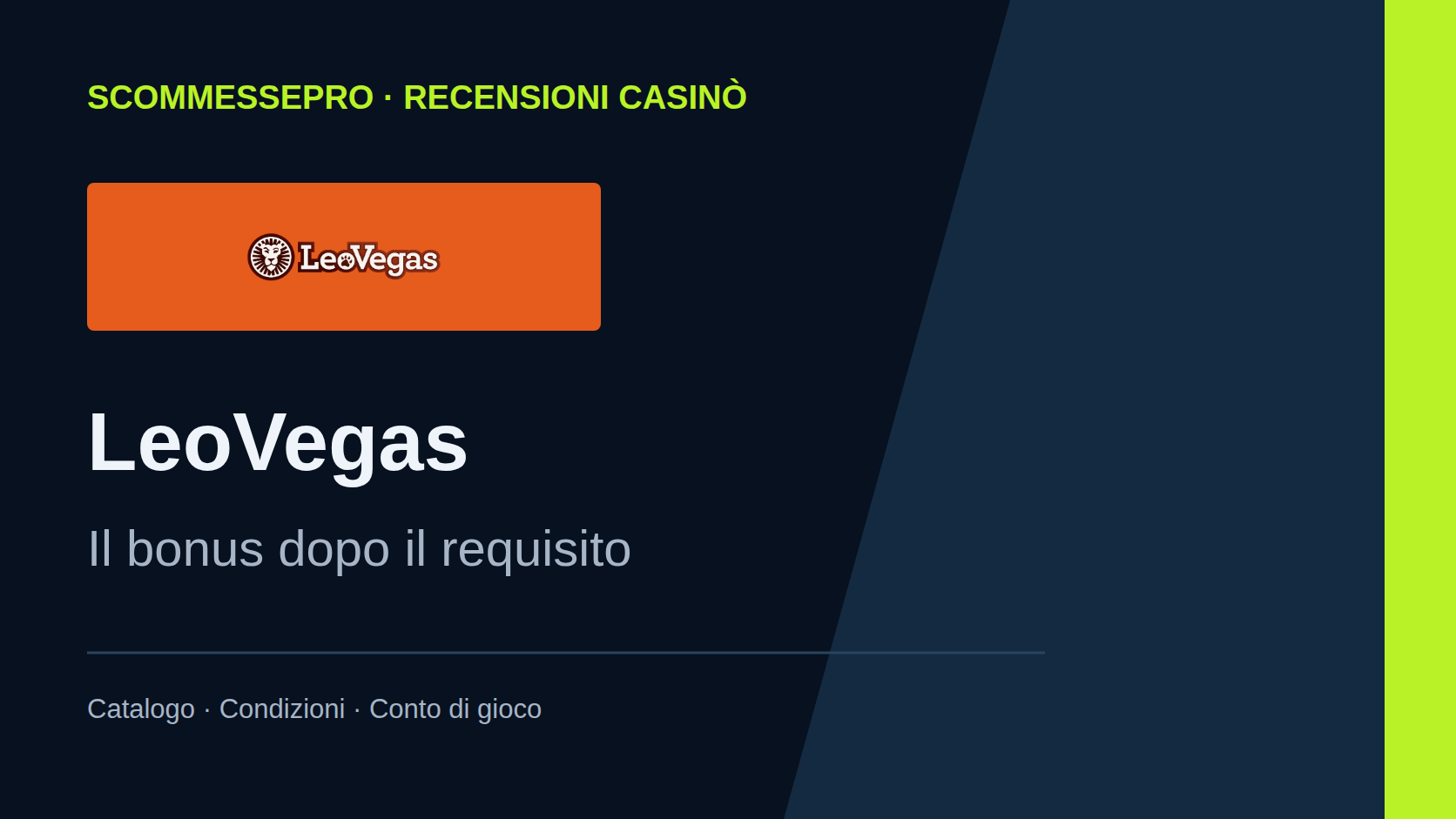 LeoVegas recensione: slot, live e bonus da sbloccare