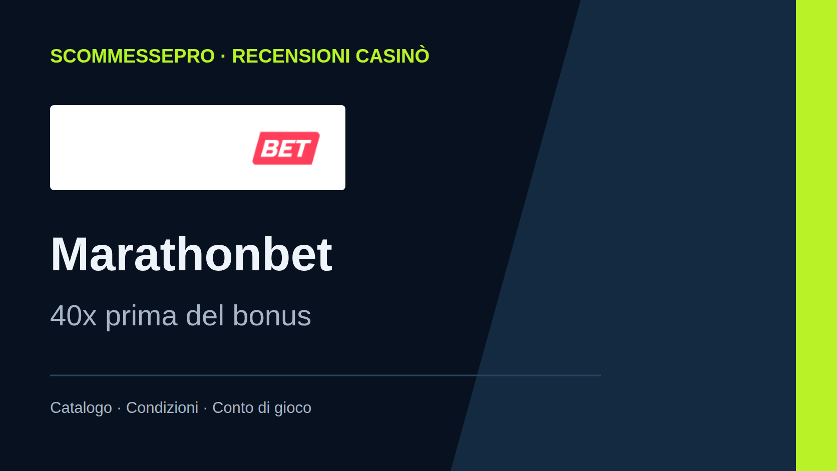 Marathonbet casinò: recensione e bonus WCASINO2000FS