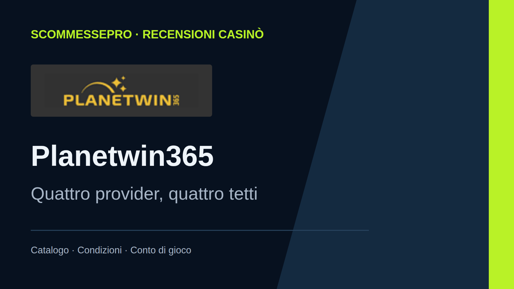 Planetwin365 casinò: recensione dei quattro Play Bonus
